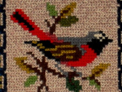 画像2: ツヴィスト刺繍タペストリー　鳥　Ｒ